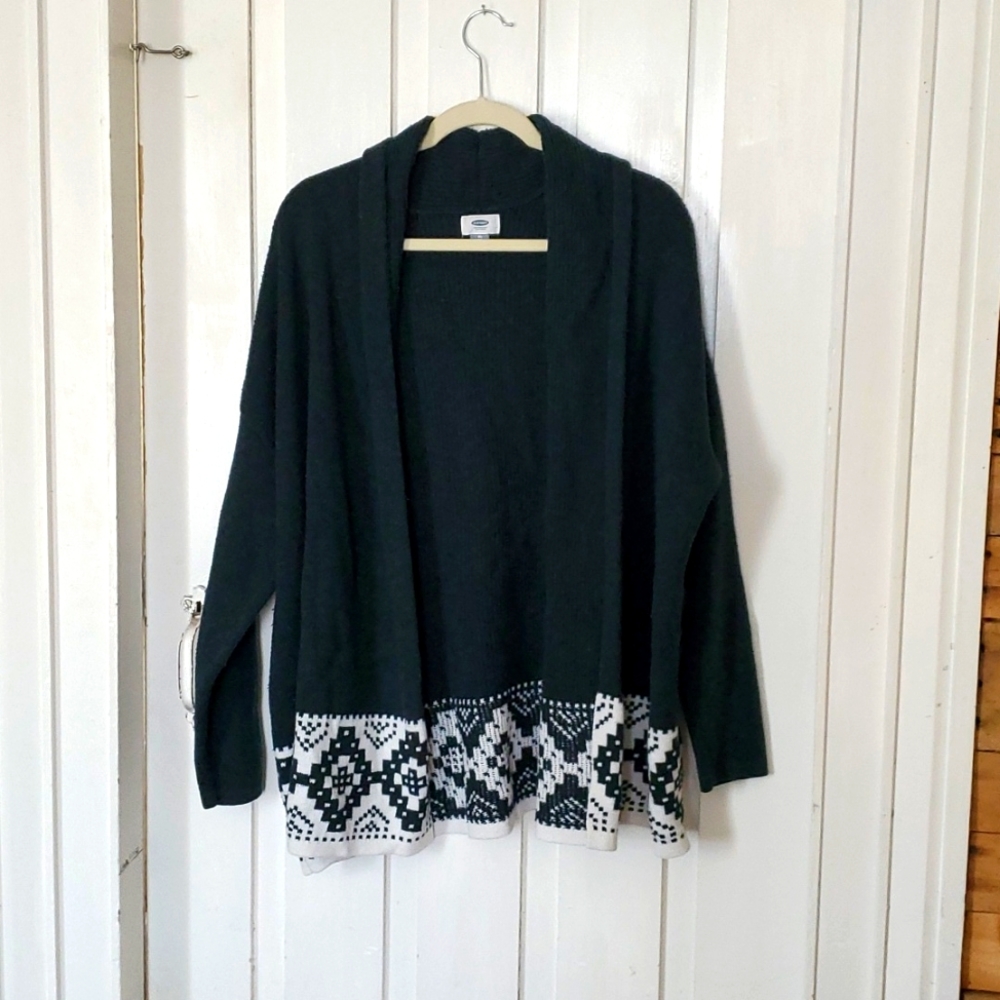Green Cowl Shrug Ski Sweater